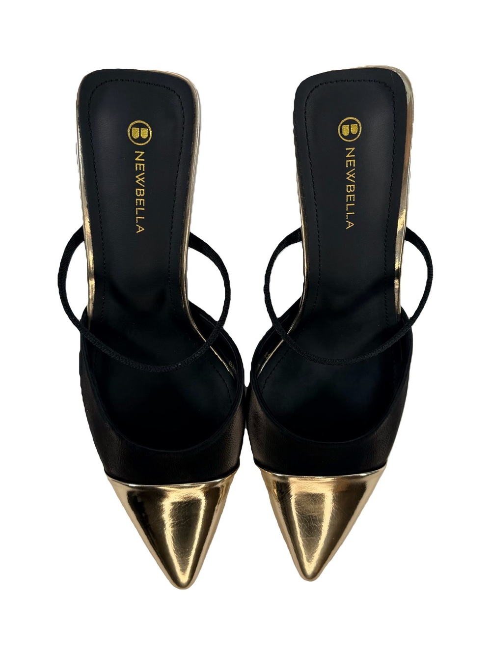 NWT NEWBELLA Pointed Toe Kitten Heel Mules Size 8 - Picture 4 of 15